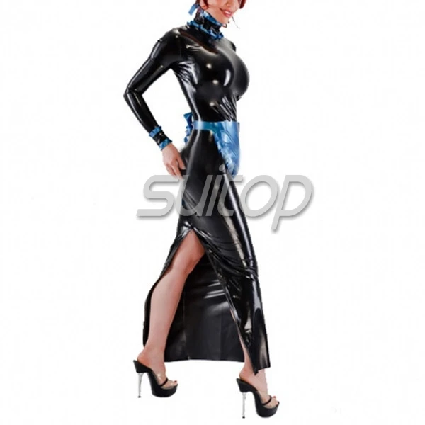Костюм из латекса платье горничной с фартуком|dress with|latex maid dresslatex |