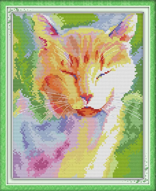 Online Shop Joy Sunday Animal Style Watercolor Cat In The Sun Cross Gorgeous Needlepoint Patterns Online Shop Joy Sunday Animal Style Watercolor Cat In The Sun Cross Gorgeous Needlepoint Patterns