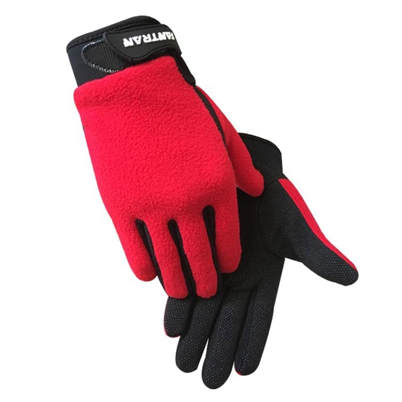 Перчатки для бега и пешего туризма, износостойкие противоскользящие перчатки для велоспорта, спортивные перчатки, варежки для мужчин и женщин - Цвет: RD
