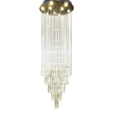 Modern Luxury LED lustres K9 Crystal Lamps Rotary staircase chandelier Living room villa lobby Lights For Chandeliers modern simple duplex staircase led bubble column living room chandelier rotating villa ceiling crystal column led crystal lights
