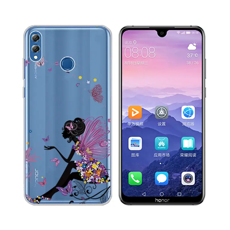 Arvin Silicone Fundas for Huawei Honor 8X Soft TPU Case for Huawei Honor 6X 4X 4A 5X V8 8 5C Painted Cover for Honor 8X Max Case (14)