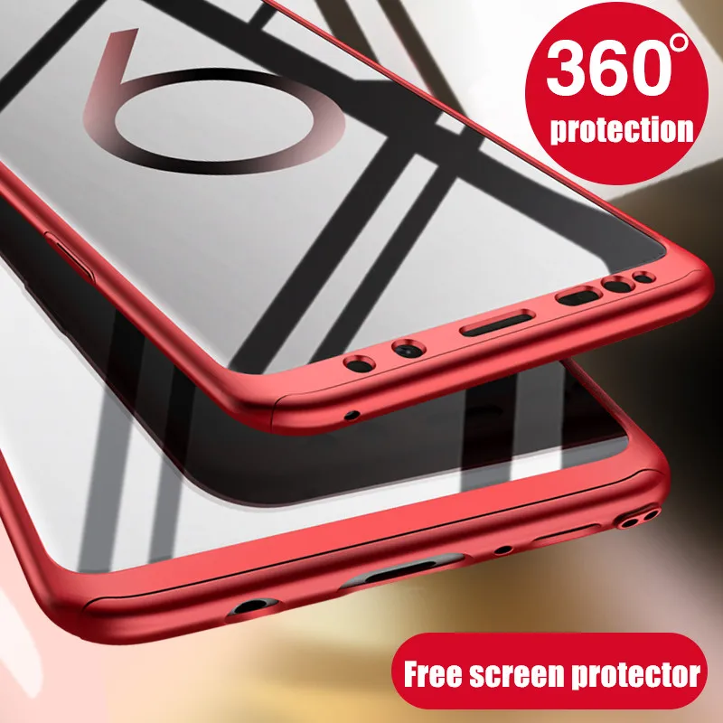 

360 Degree Full Cover Case For Samsung Galaxy S9 S8 Plus Shockproof Cover For Samsung Note 8 9 S7 Edge S9 Case +Screen protector