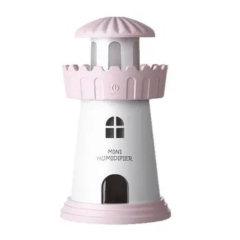 

150ML Fashion Lighthouse LED Glowing Air Humidifier USB Humidifiers Air Purifier for Car Office Home gift