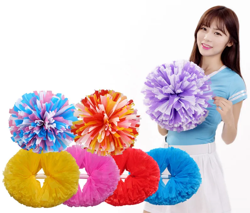 

32CM High quality Game pompoms Cheap practical cheerleading cheering pom poms Apply to sports match and vocal concert