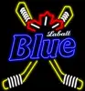 Custom Labatt Blue Hockey Glass Neon Light Sign Beer Bar