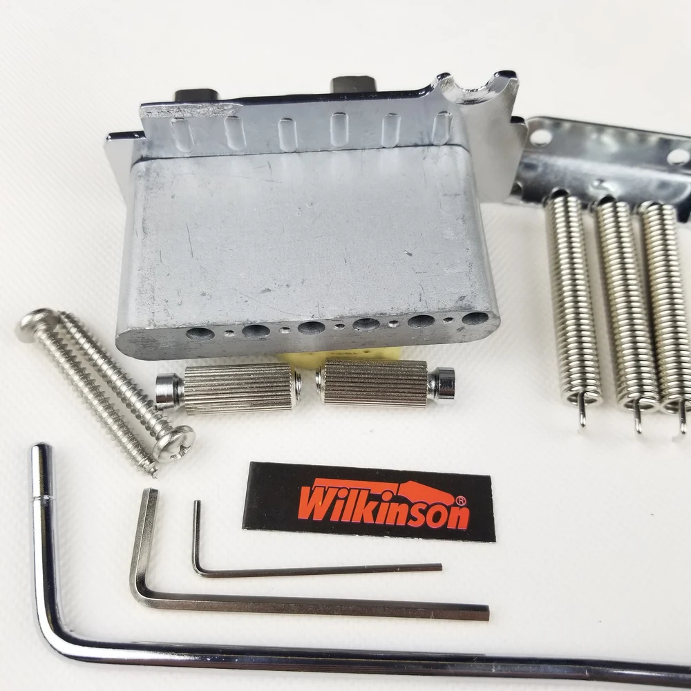 New Wilkinson 2 post point Double swing Electric guitar tremolo bridge Tremolo System Chrome silver WOV10