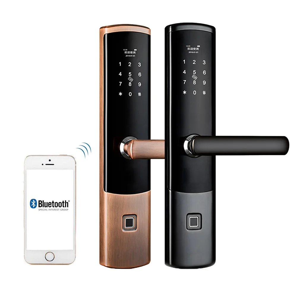 

Fingerprint Door Lock, Electronic Door Lock Bluetooth App with Wifi Digital Smart Keyless Keypad Door Lock Security For Home