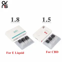 Оригинальный OVNS JC01 Pod картриджи Замена 0,7 мл 1.5ohm для CBD 1.8ohm для E Liquid Vape Pod для JUUL JC01 W01 стартовый комплект