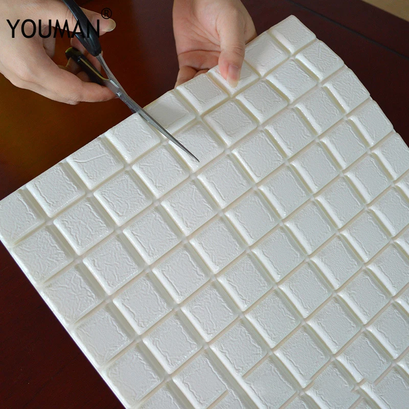 

YOUMAN 30cm X 30cm Wall Stickers For Kids Rooms Lattice Living Room Decoration Self Adhesive Wallpaper 3d Foam Wallpaper Decals