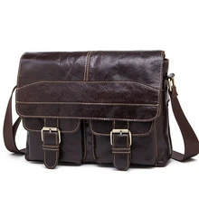Genuine leather men bag fashion cowhide men messenger bag handbags leather shoulder crossbody bags business bags free shipping