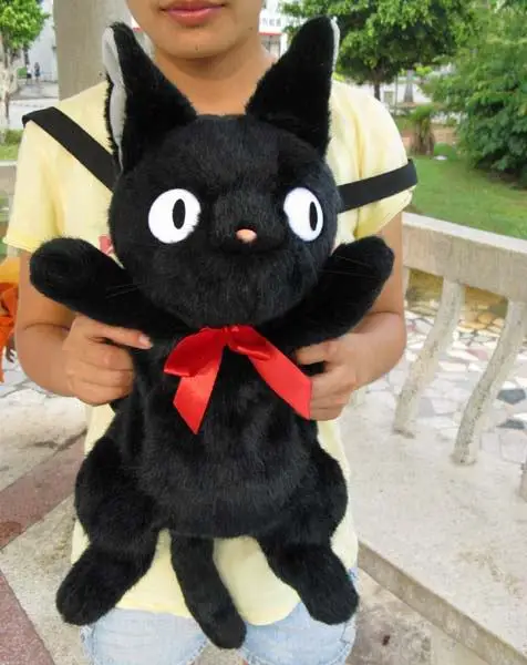 Rare Kiki\'s Delivery Service Kiki Black Cat Bag Stuffed Animal Doll Plush Toy Gift for Girl Birthday Gift