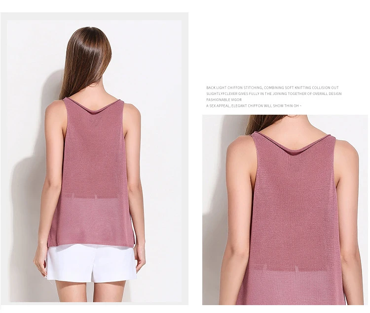 XIKOI Knitted Vest 2018 Summer Women Casual Sleeveless O-Neck Sweater Vest Fashion Crop Tops Women Veste Femme (5)