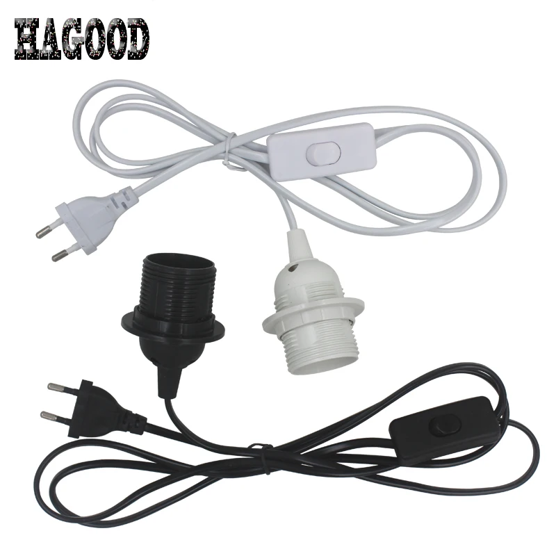 

E27 Hanging Lamp Holder 1.8M Power Cord 303 Button Switch 250V EU Plug Lamp Base Line Cable for LED DIY Bulb Fixture
