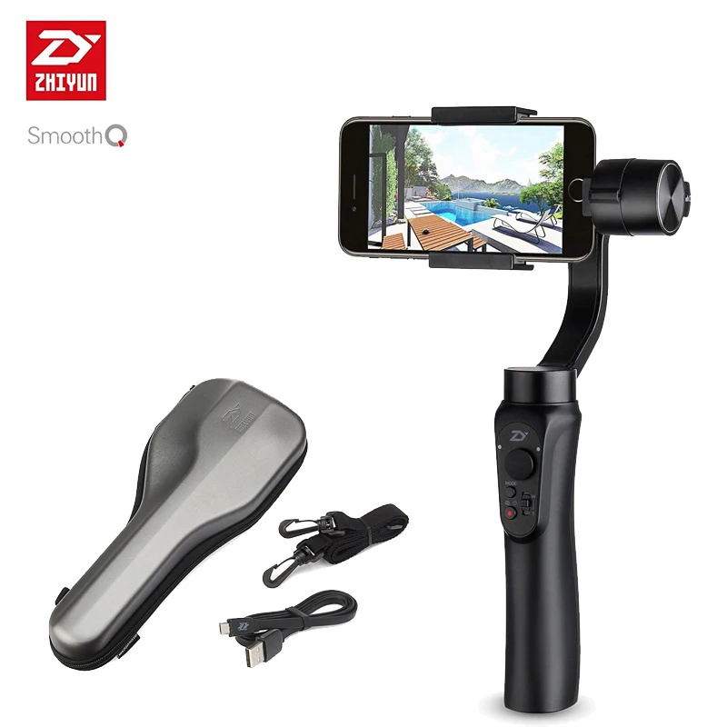 ZHIYUN In Stock Smooth Q smartphone 3 Axis gimbal stabilizer steadicam for iphone Sumsung Gopro 3