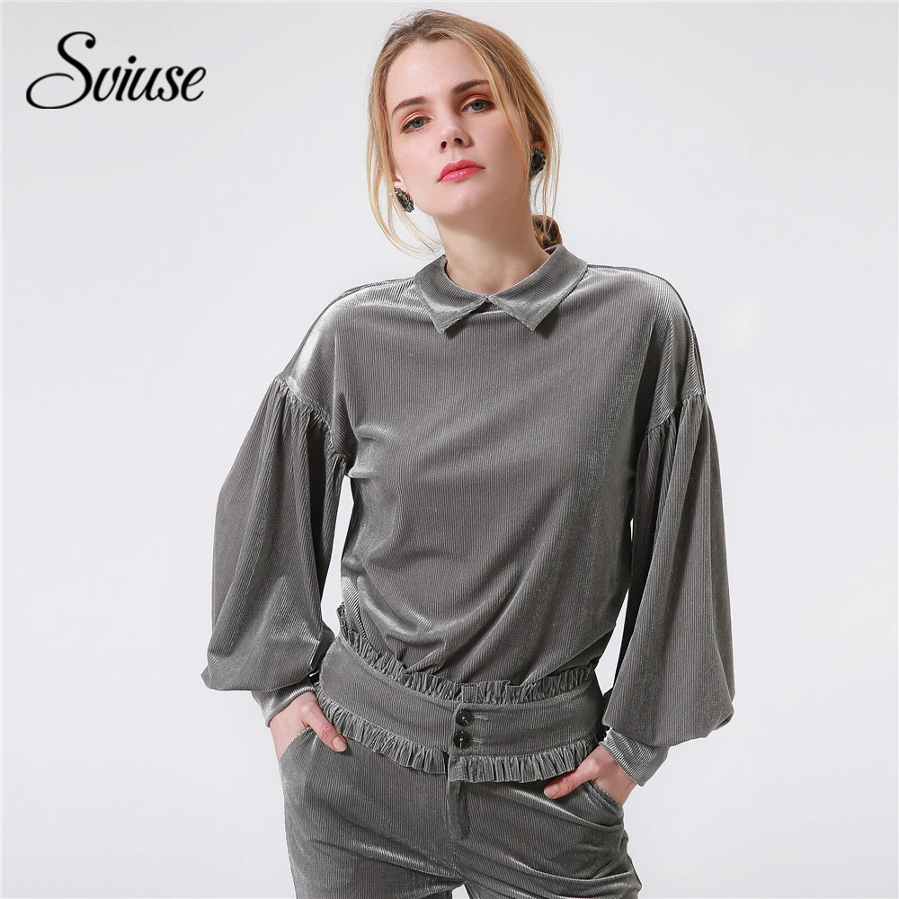 long sleeve velour tops