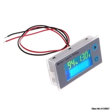 A Capacidade da bateria Indicador de Voltímetro Tensão Monitor 10-100 v Capacidade Da Bateria Universal Tester LCD Indicador de Carro de Chumbo-ácido