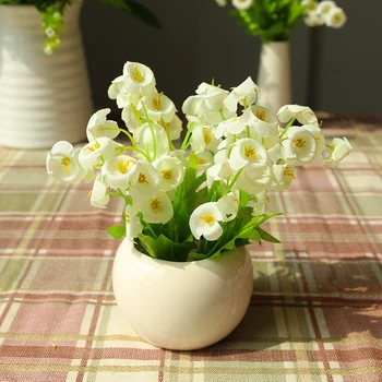 

Simple Mini Ball Ceramic Vase Artificial Plants Flower Fake Plants Creative Simulation Potted Plant Gifts Home Garden Decoration