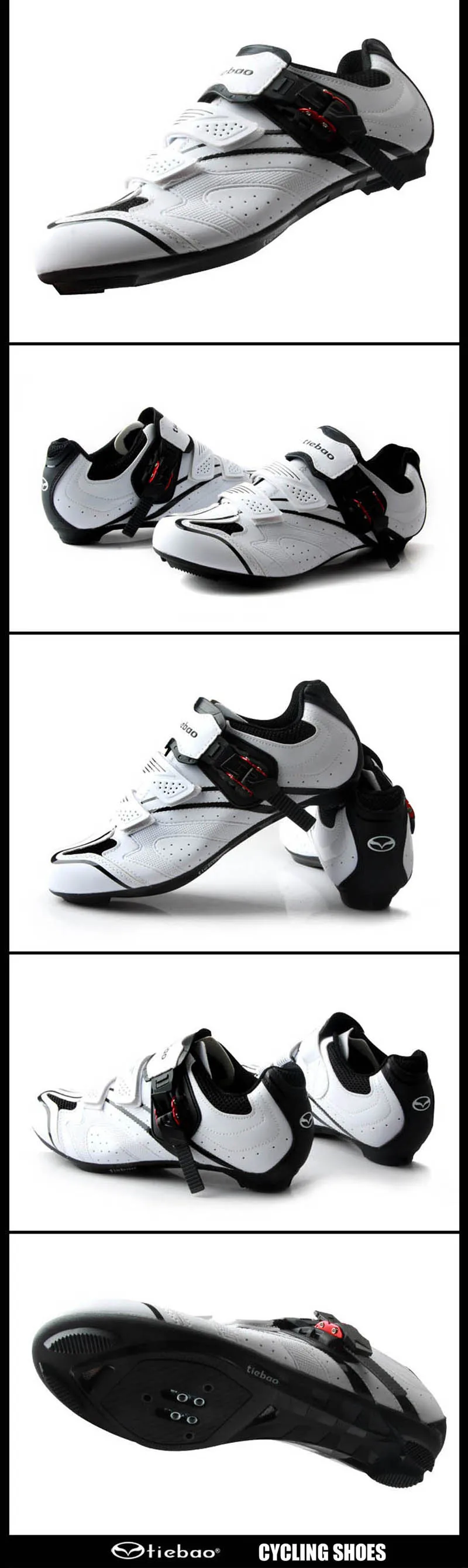 TIEBAO Cycling shoes road sapatilha ciclismo 2019 men women white superstar self-locking breathable sneaker bicycle riding shoes