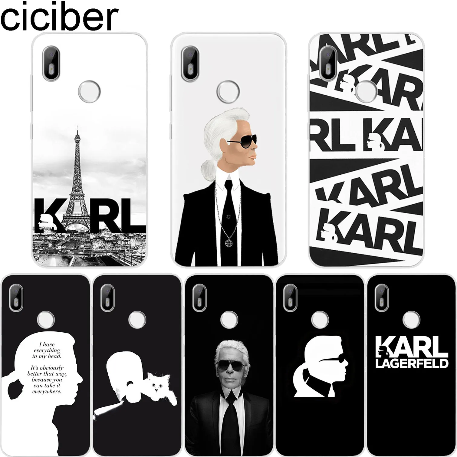 

ciciber For BQ Aquaris C U2 U X5 V VS X2 X Lite Pro Plus E5 s E4.5 M5 M5.5 M4.5 Back Cover Clear TPU Phone Cases Karl Lagerfeld