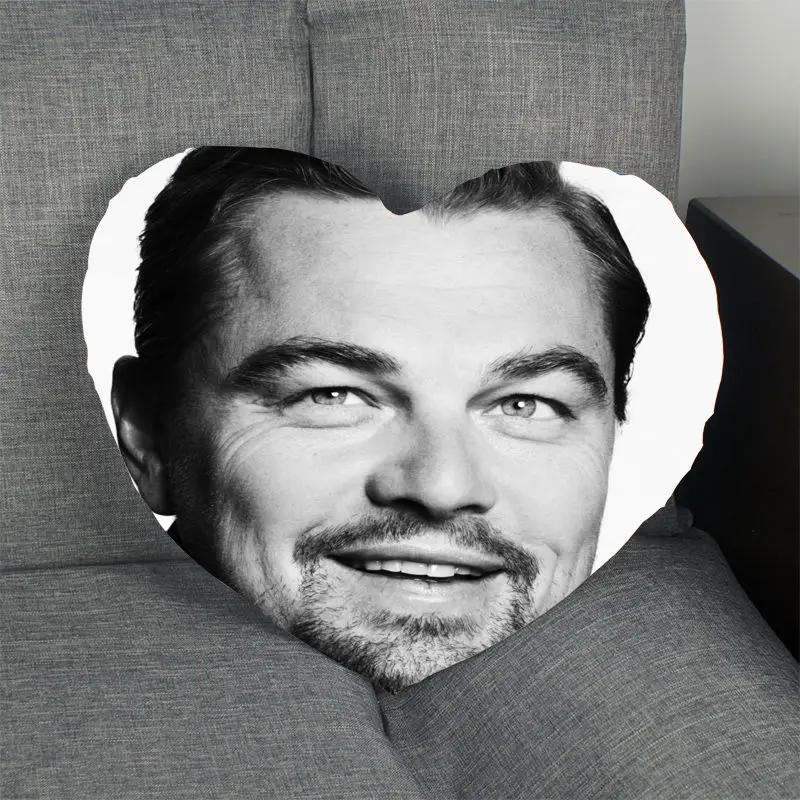 Наволочка Leonardo DiCaprio в форме сердца, атласная тканевая подушка, чехол для дома, спальни, свадебное украшение, наволочки - Color: 8