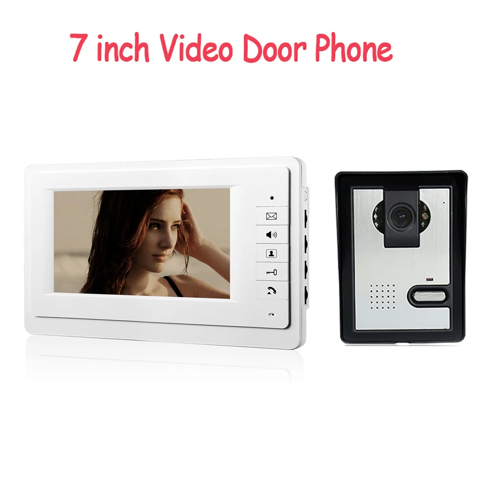 7 TFT Wired Color Video door phone Intercom Doorbell System IR Kit Speaker Phone Camera Monitor