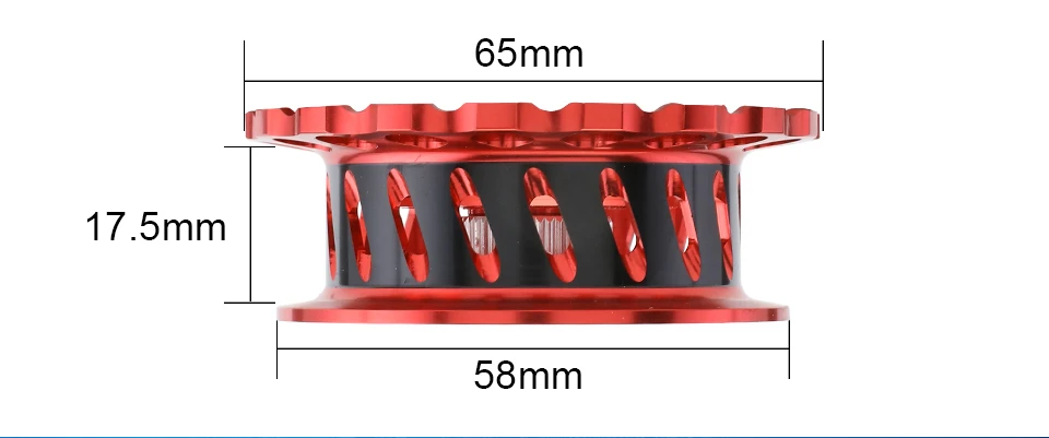 GLUREE Fishing Rafts Saltwater Fly Fishing Reel Metal Line Cup 6+1BB 2.61 RedBlack LeftRight Hand Bait Casting Ice Front Wheel (11)