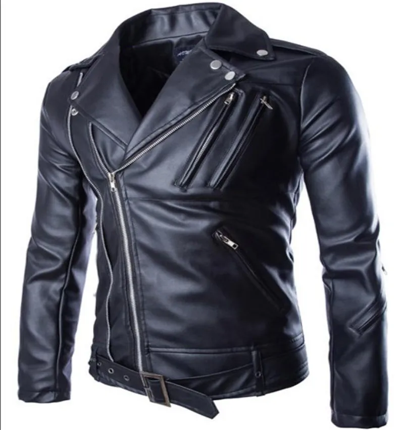 

5XL Chest 120 cm Men's Turn-lapel Pu Jacket Coat Outside Spring and Autumn Street Trendy Men's Personality Simple Punk Fan Coat