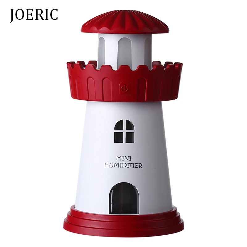 

JOERIC Lighthouse Ultrasonic Humidifier USB Air Humidifiers with Led Night Light Car Aroma Aromatherapy Diffuser Fogger for Home