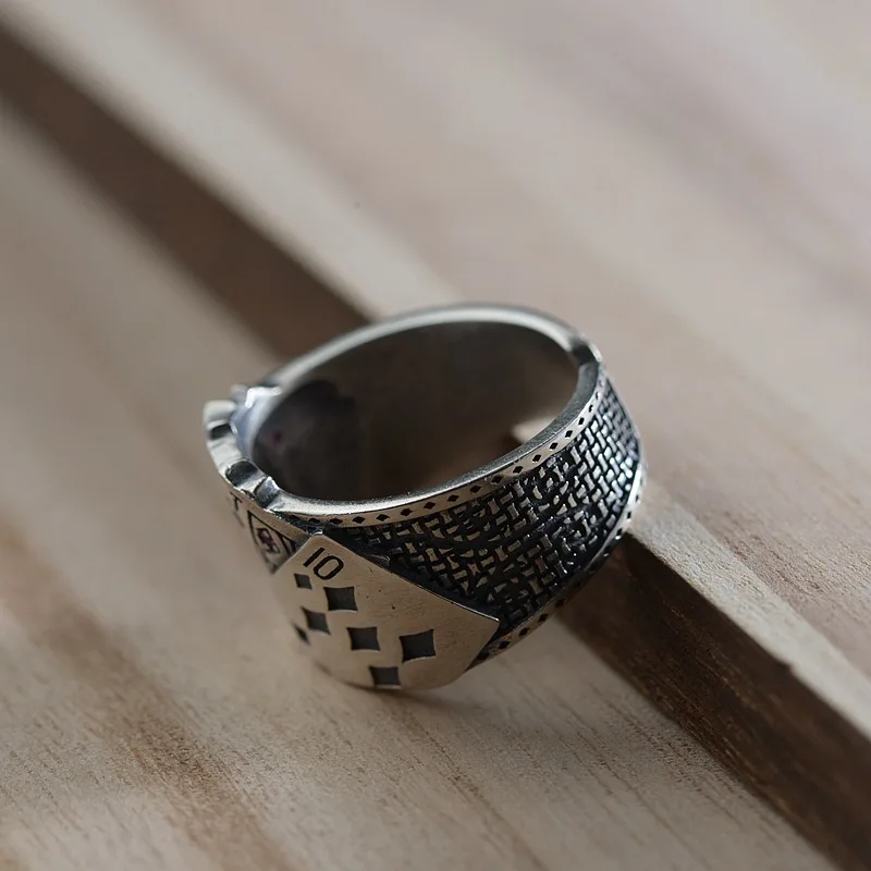 FNJ-925-Silver-Poker-Ring-New-Fashion-Punk-S925-Sterling-Silver-Rings-for-Women-Jewelry-Adjustable (2)