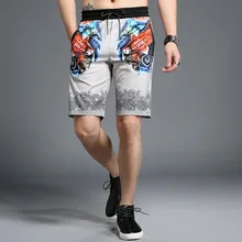 Мужские шорты с забавным принтом в европейском и американском стиле в стиле хип-хоп Джастин Бибер Канье Уэст пляжные мужские шорты