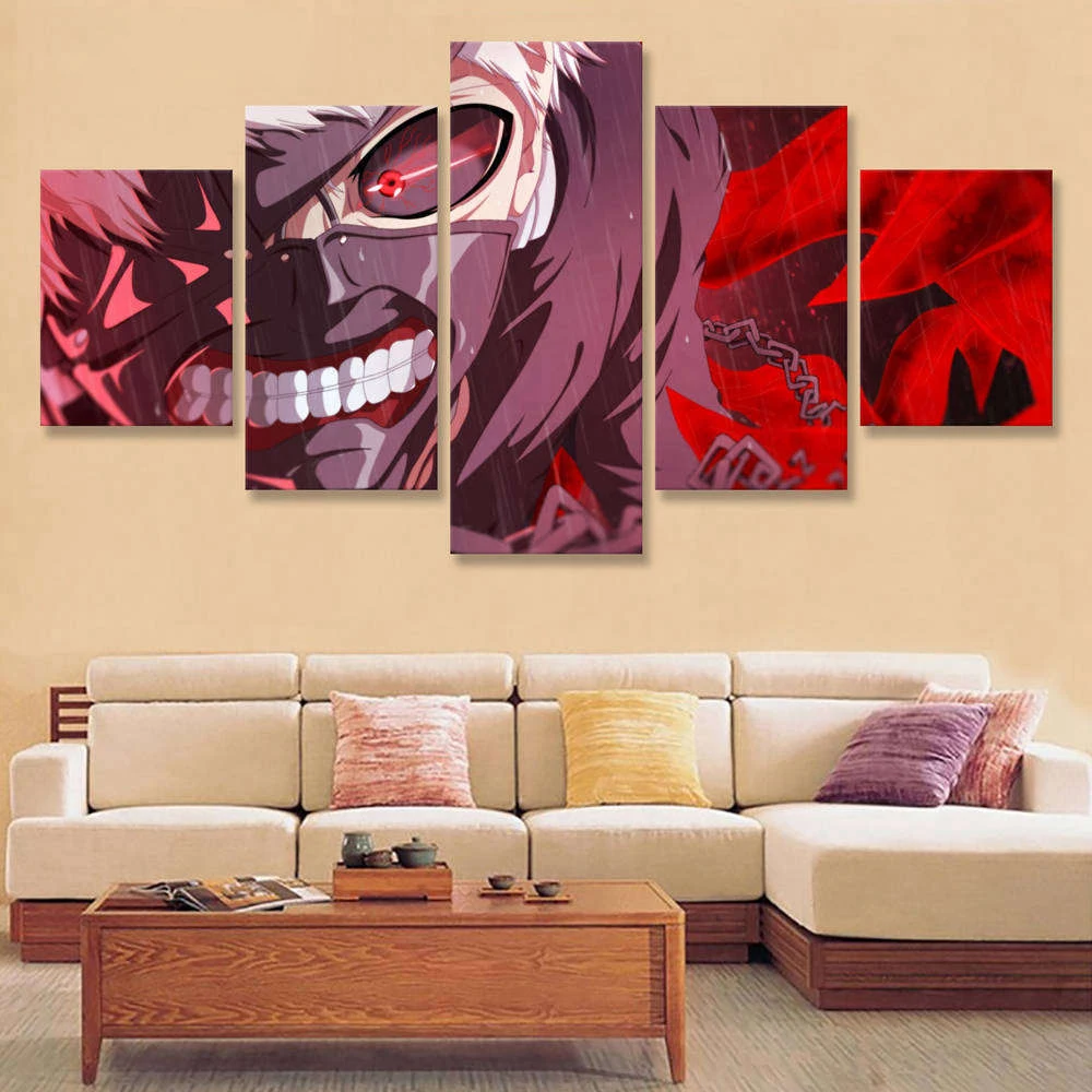 Tokyo-Ghoul-Ken-Kaneki-5-Panels-Canvas-Art-Wall-Decor-Paintings-for-Bedroom-Decoration-A2285 (2)