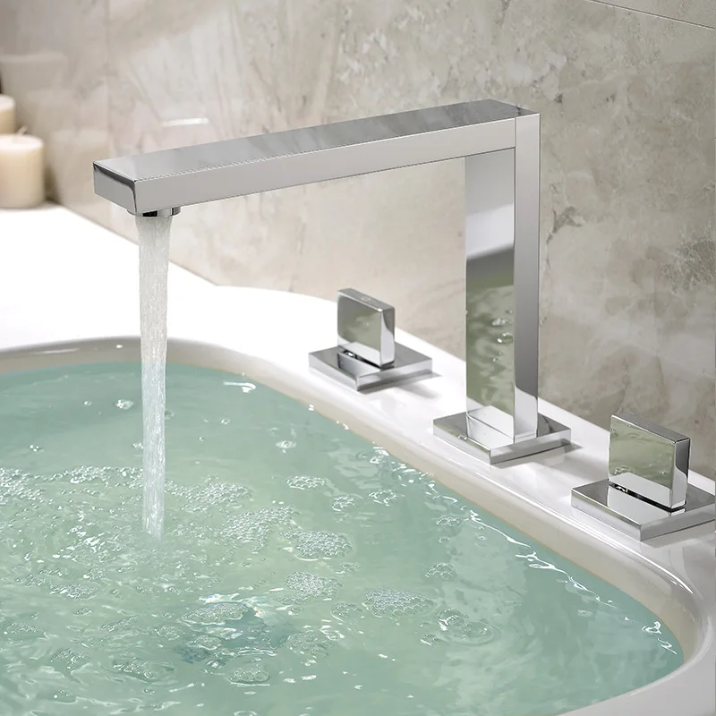 

YORN Bathroom Full Copper Fashion, Basin Faucet, Split Type, Cold And Hot Mixed Bathtub Faucet
