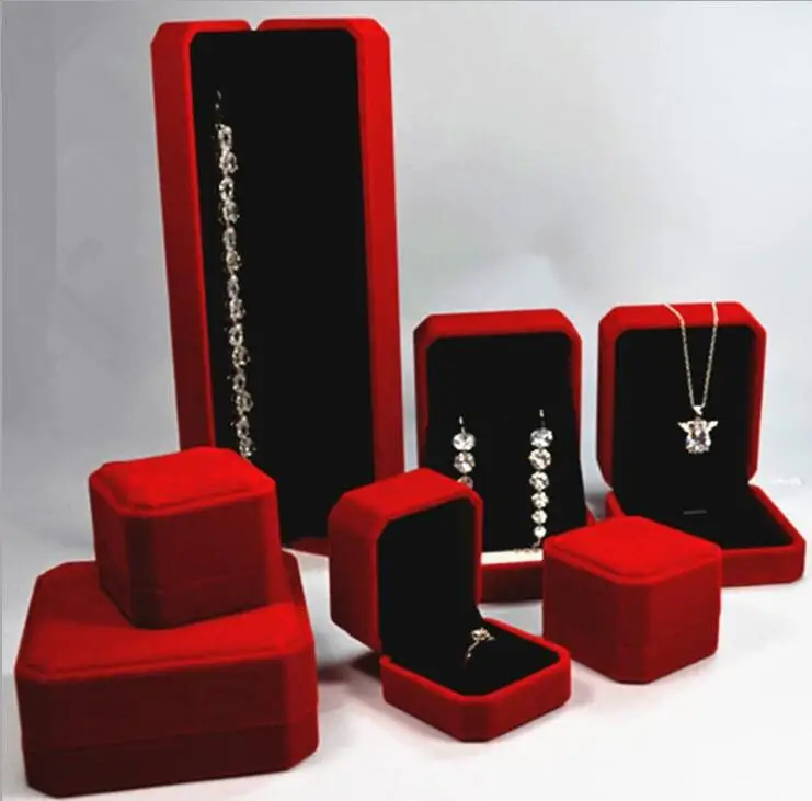 Высокое качество фланелевые ювелирные кольца серьги шкатулка для женщин подарок