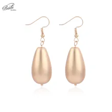 Badu Golden Drop Earring Vintage Copper Hook Dangle Drop Earrings Water Drop Shape Simple Fashion Jewelry Gift for Girl Badu Golden Drop Earring Vintage Copper Hook Dangle Drop Earrings Water Drop Shape Simple Fashion Jewelry Gift for Girl