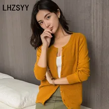 LHZSYY Autumn New Women's Round Neck Knit Cardigan Sweater Fashion Wild Soft Wool Knit Jacket Winter Solid Color Female Blouse LHZSYY Autumn New Women's Round Neck Knit Cardigan Sweater Fashion Wild Soft Wool Knit Jacket Winter Solid Color Female Blouse