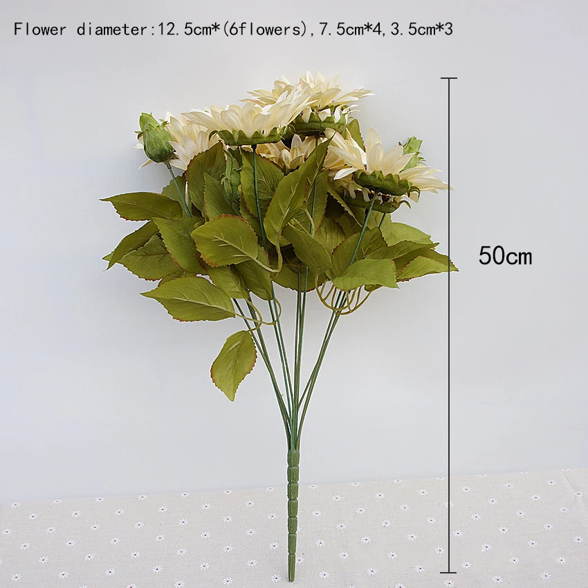 sunflower artificial flower big bouquet flowers home decoration wedding photography decorative ornaments (1)