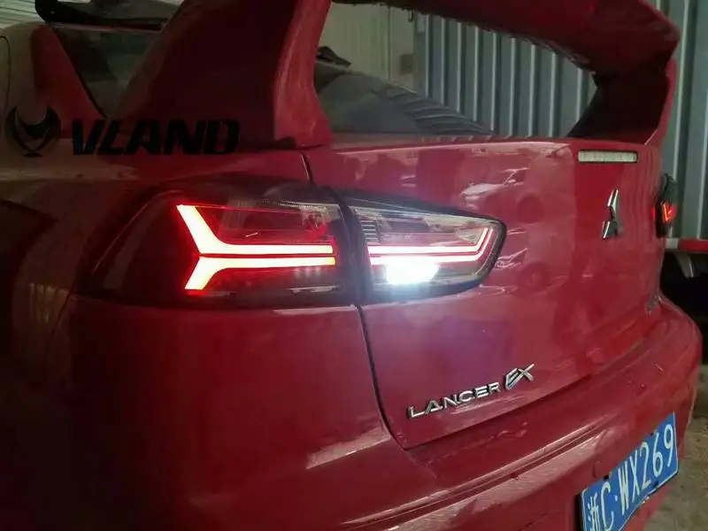 

VLAND manufacturer for car tail lamp for Lancer LED Taillight 2008 2012 2014 2016 Lancer Evo tail light with Flashing indicator