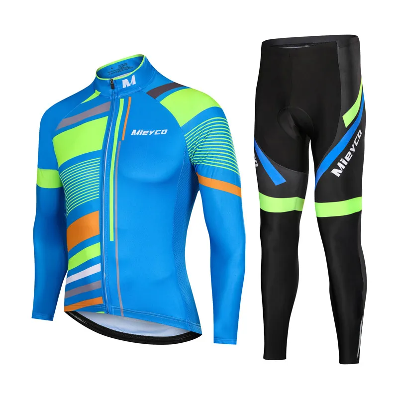 

Pro Long Sleeve Cycling Jersey Sets Men's Breathable 3D Padded Sportswear Mountain Bicycle Bike Apparel Cycling Clothing suit