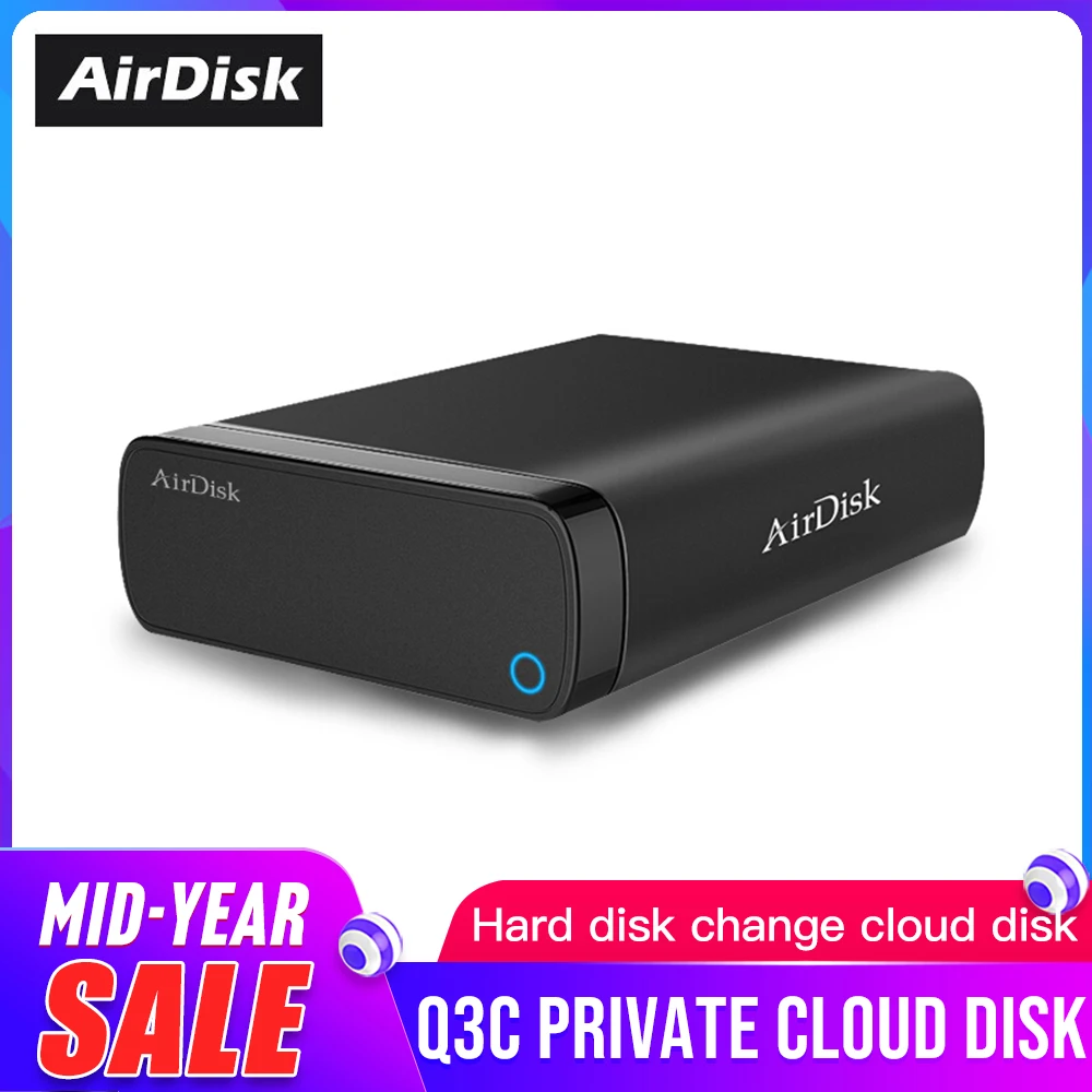 Airdisk Q3C familia inteligente NAS almacenamiento en la nube disco duro de red móvil USB3.0 remotamente móvil 3,5