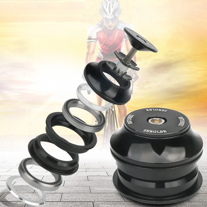 Comprar MTB bicicleta auriculares 44mm marco recto cabeza tubo bicicleta auriculares para 28,6mm 1 1 8 \