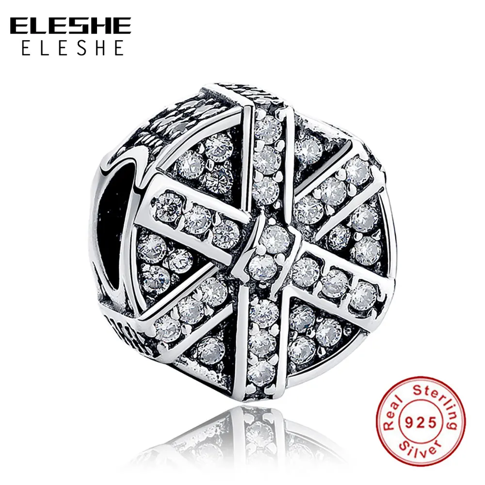 

ELESHE Silver Beads Fit ELESHE Original Charms Bracelet Sterling Silver 925 European Gift Box Charm Beads For Jewelry Making