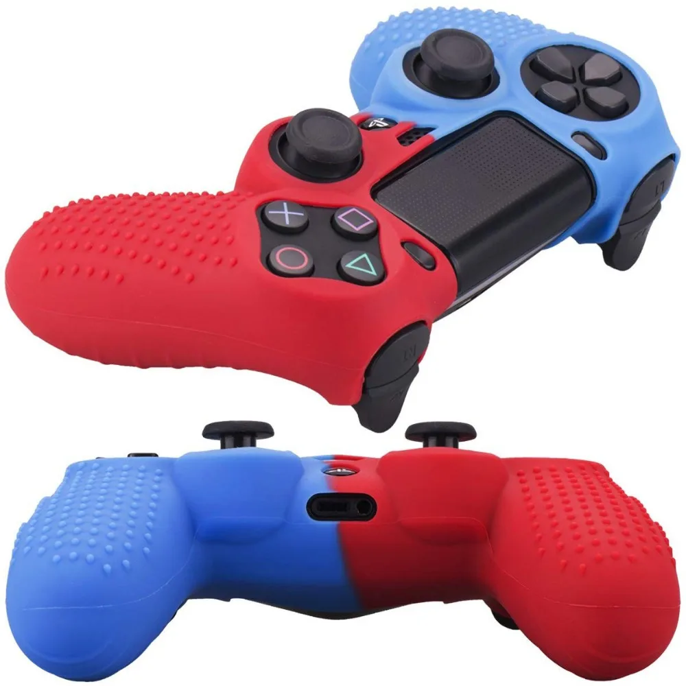 Для Dualshock 4 Чехол Шипованный горошек Силиконовый каучуковый гель чехол для Sony PS4 Slim/Pro контроллер чехол красный синий черный зеленый