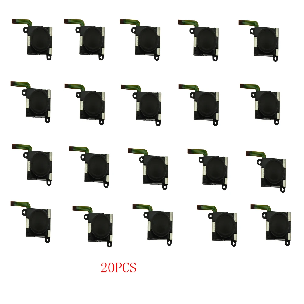 20 шт. 3D Аналоговый джойстик палочки сенсор Замена для Kind переключатель NS Joy Con контроллер Запчасти Ремонт черный