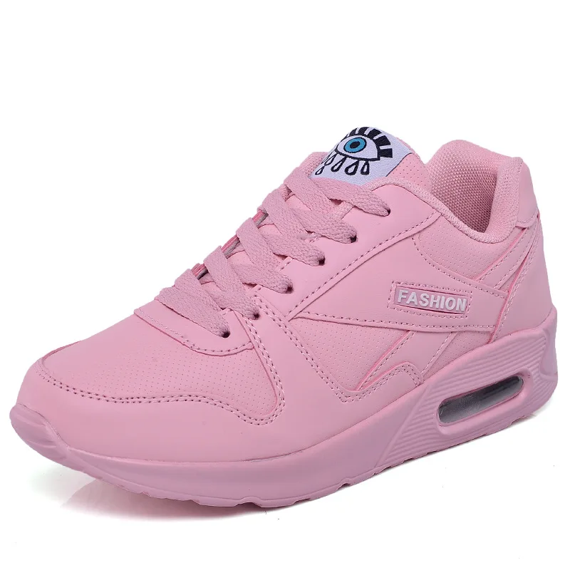 Новинка; женская обувь; кроссовки на толстой подошве; кроссовки на платформе; Вулканизированная обувь; женские кроссовки на плоской подошве; женская повседневная обувь; tenis feminino - Цвет: pink
