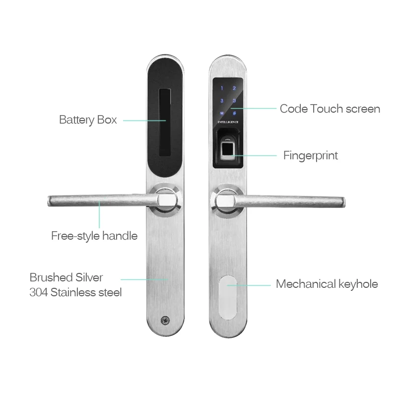 US $208.60 LACHCO 2018 New Biometric Smart Electronic Fingerprint Keyless Door Lock Entry Latch With Deadbolt New Access Control L18004F