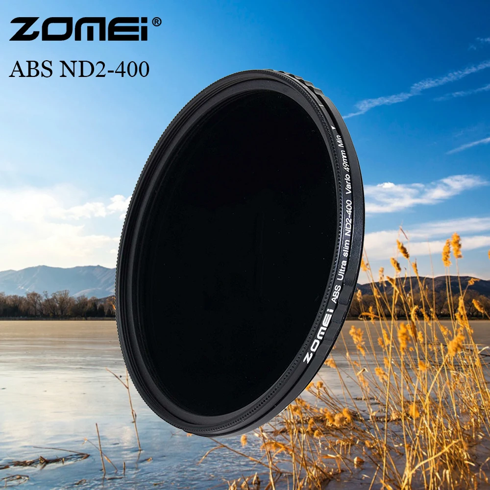 ZOMEI ABS ND2-400 нейтральная плотность фейдер переменный ND фильтр Регулируемый от ND2 до ND400 для Canon Nikon DSLR SLR объектив цифровой камеры