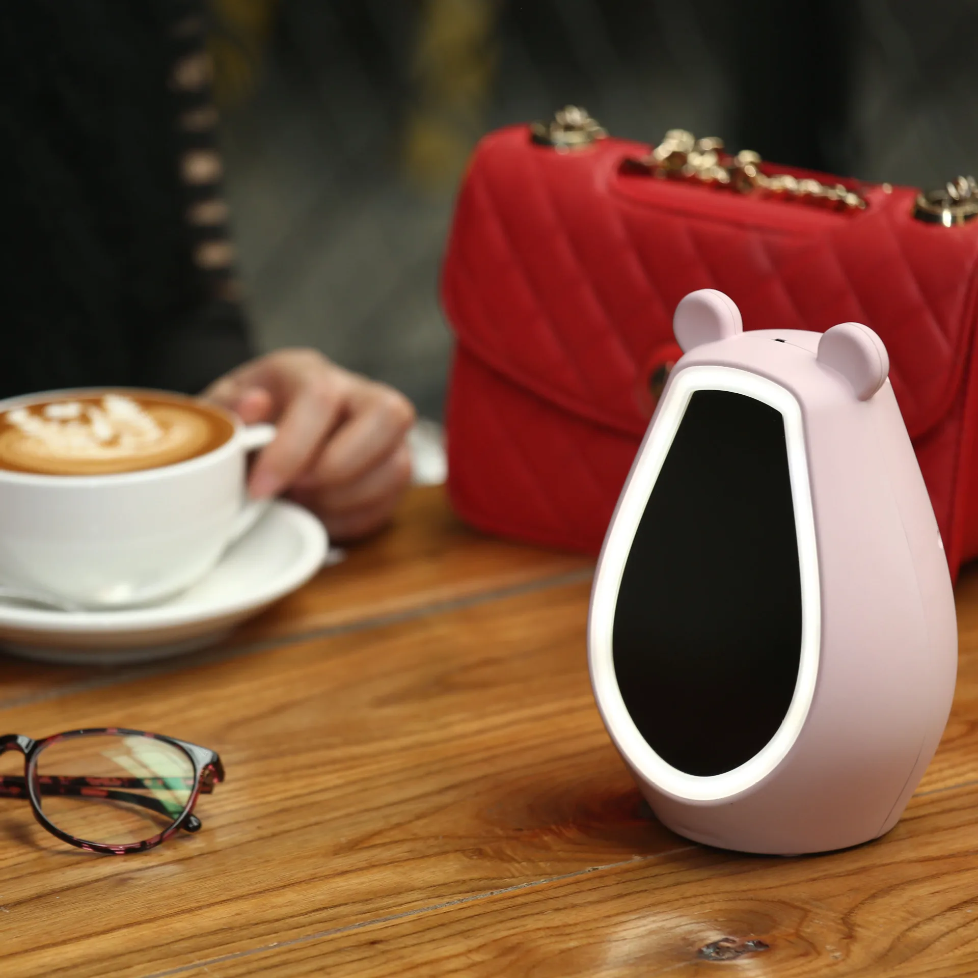 Bear Bluetooth Speaker Makeup Mirror Alarm Clock Portable Wireless Mending Intelligent | Электроника