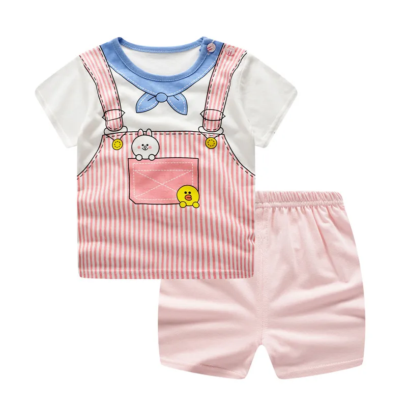 Tenues rose pour bébés filles | T-shirt et Shorts, tenue princesse pour enfants