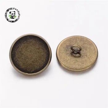 

10pcs Brass Pendant Cabochon Settings for Glass Globe for Jewelry Making Nickel Free 16x2mm Hole: 2.5mm; Tray: 14mm