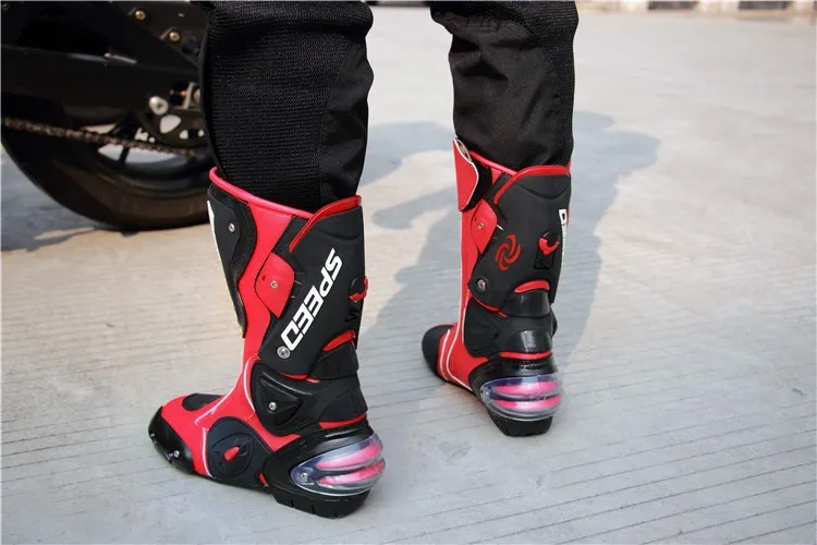 Профессиональные ботинки для мотокросса; Pro-Biker; B1001; скоростные ботинки из натуральной кожи для мотогонок; обувь для езды на мотоцикле; BPB01
